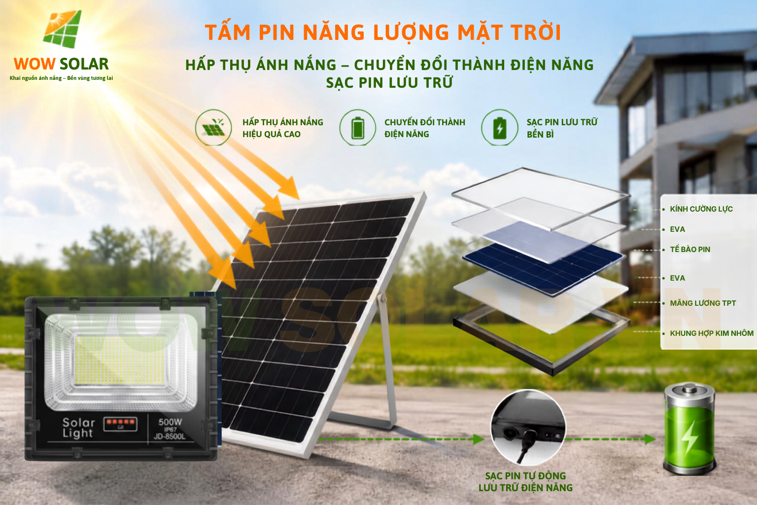 Đèn năng lượng mặt trời chính hãng