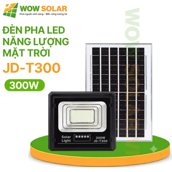Đèn pha LED năng lượng mặt trời JD-T300 300W