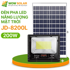Đèn pha LED năng lượng mặt trời JD8200L 200W
