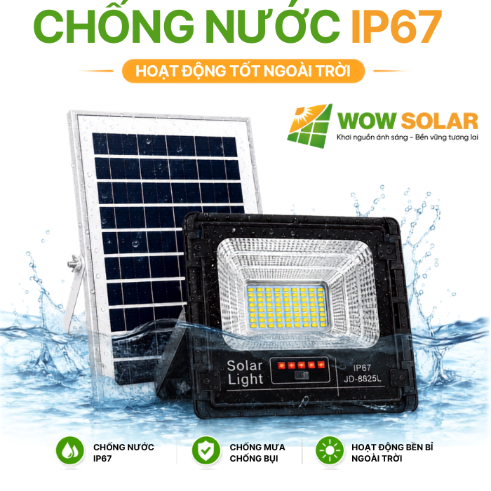 Đèn pha LED năng lượng mặt trời JD8200L 20
