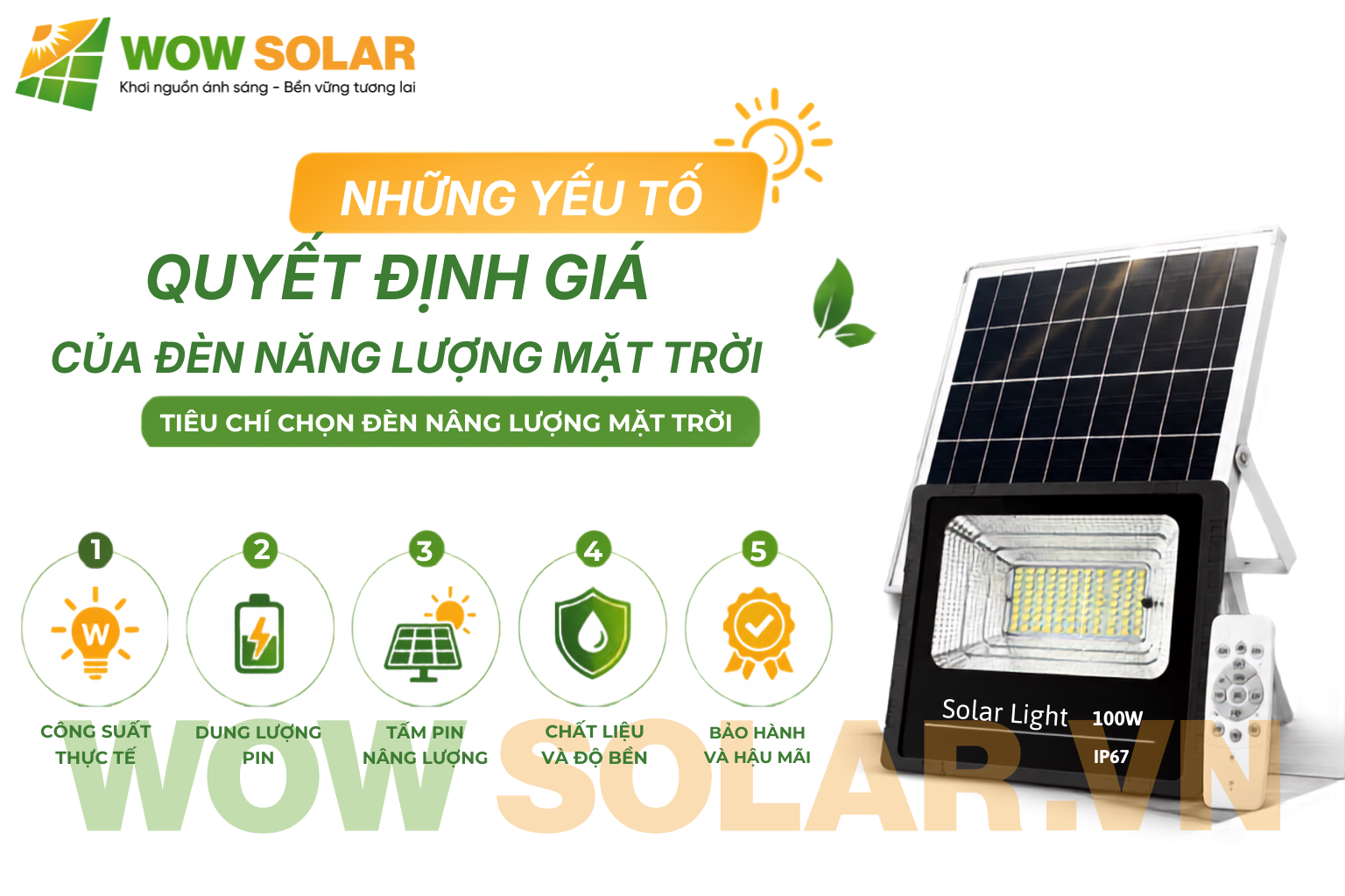 Đèn năng lượng mặt trời giá tốt