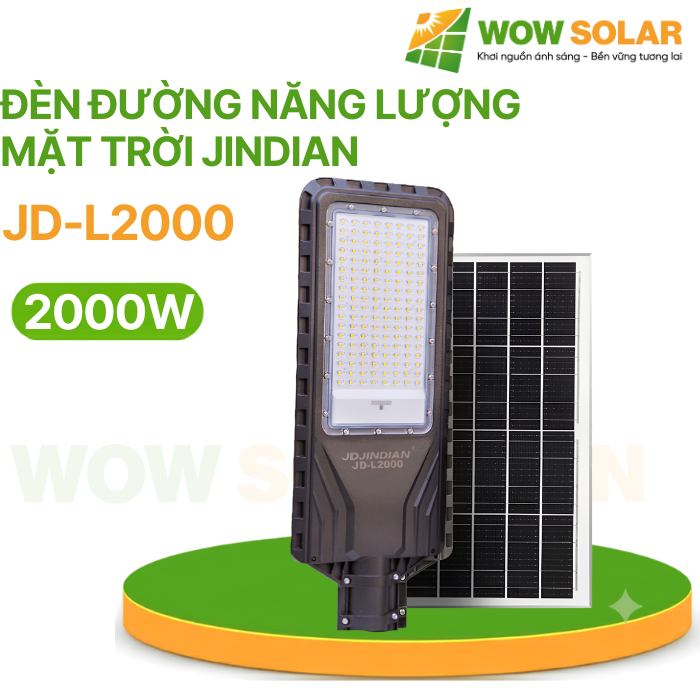 Đèn đường năng lượng mặt trời Jindian JD-L2000 2000W