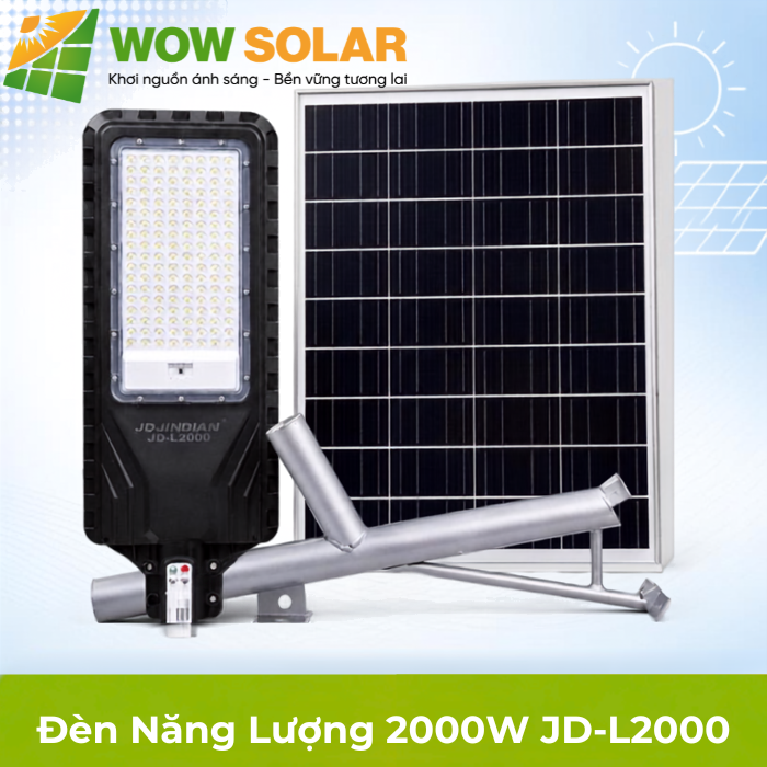 Đèn đường năng lượng mặt trời Jindian JD-L2000 2000W
