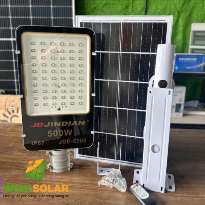 Đèn đường năng lượng mặt trời Jindian JDE-6500 500W chính hãng giá tốt