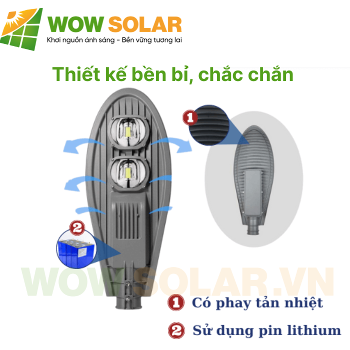 Đèn năng lượng mặt trời chiếc lá 100W chính hãng
