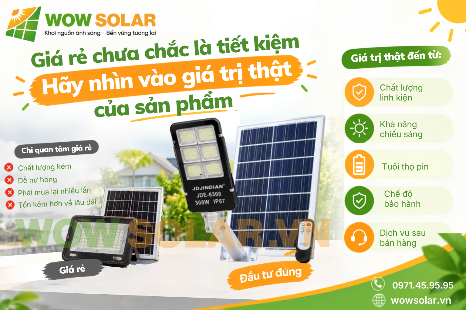 Đèn năng lượng mặt trời chống nước